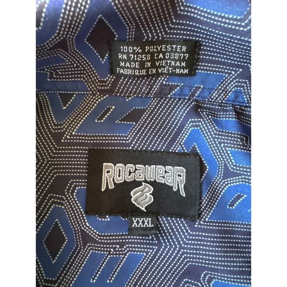 Y2K XXXL Bundle of 3 Button Up Shirt Sleeve Shirts 2 Rocawear and 1 Fubu - Picture 8 of 9